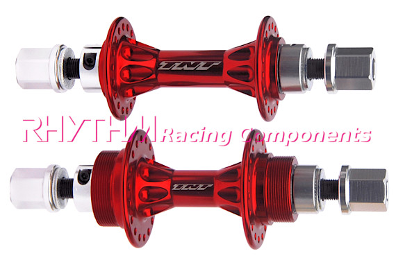 TNT Bicycles red Derringer hub set